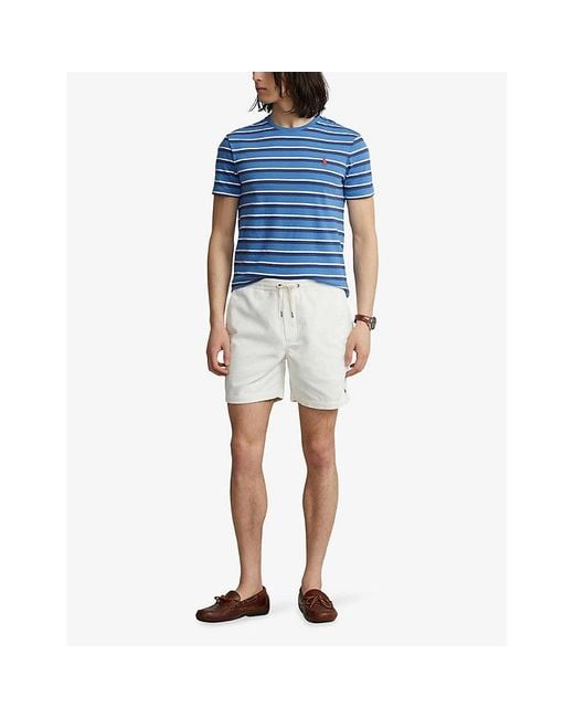 Polo Ralph Lauren White Prepsters Logo-Embroidered Cotton-Corduroy Shorts for men
