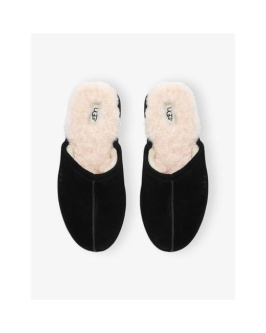 Ugg Black Scuff Shearling-lined Mule Slippers for men