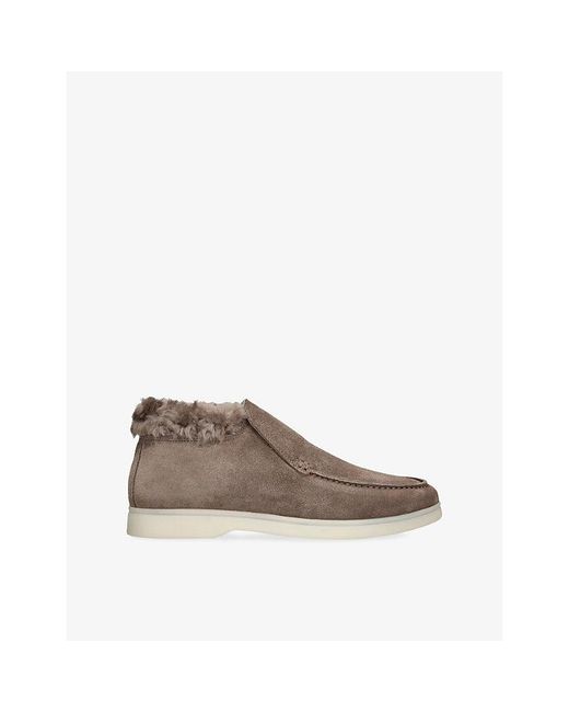 Aurélien Brown City Lined Suede Loafers