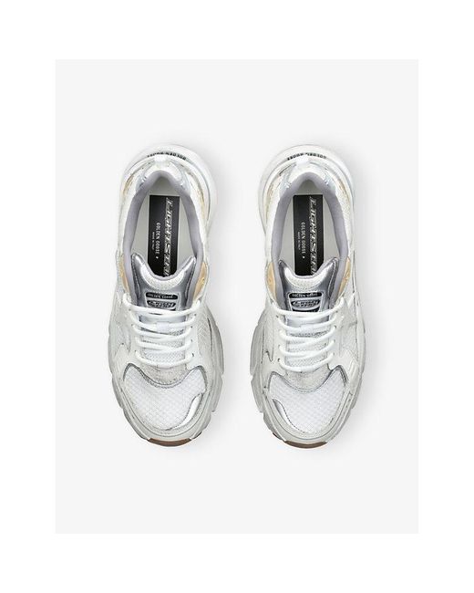 Golden Goose Deluxe Brand White Lightstar 10272 Low-Top Leather And Mesh Trainers