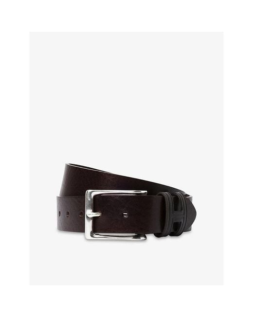 Hackett Black H-Keeper Leather Belt for men