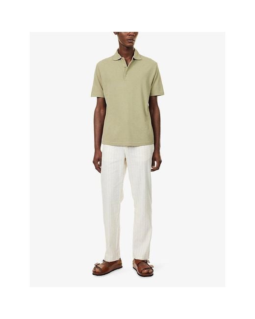 Frescobol Carioca Natural Luca Short-Sleeve Cotton Polo Shirt for men