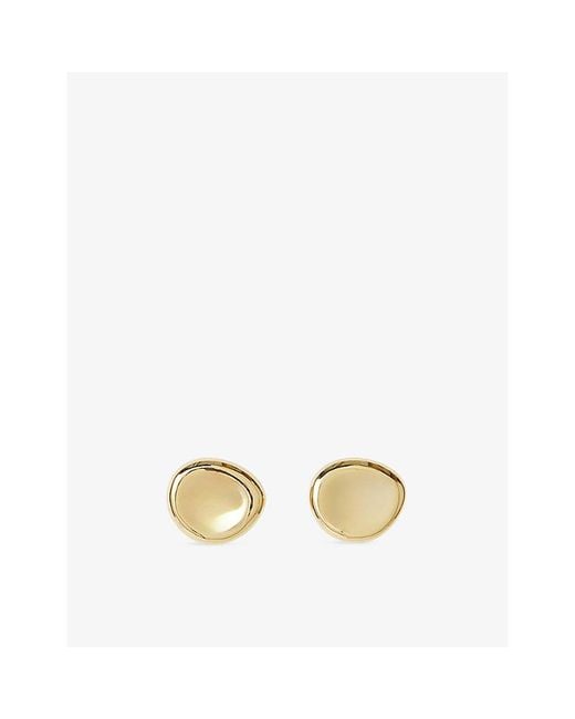 Joseph Metallic Medium Bean Metal Earrings