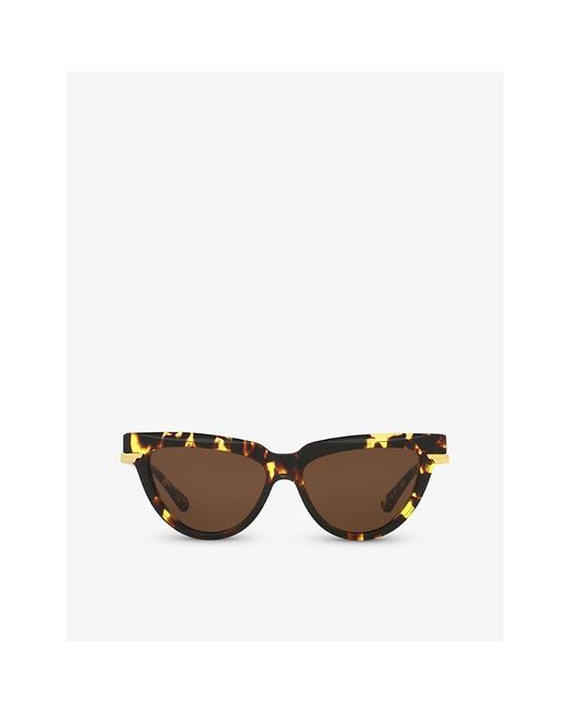 Bottega Veneta Brown 6j000421 Bv1265s Cat Eye-frame Acetate Sunglasses