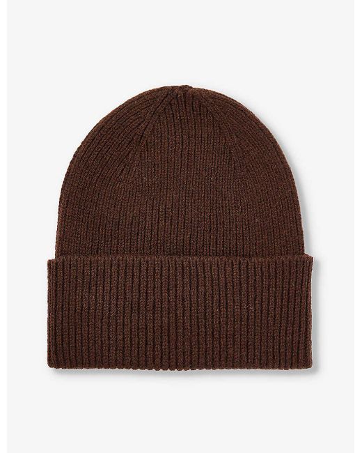 COLORFUL STANDARD Brown Folded-brim Recycled-wool Beanie for men