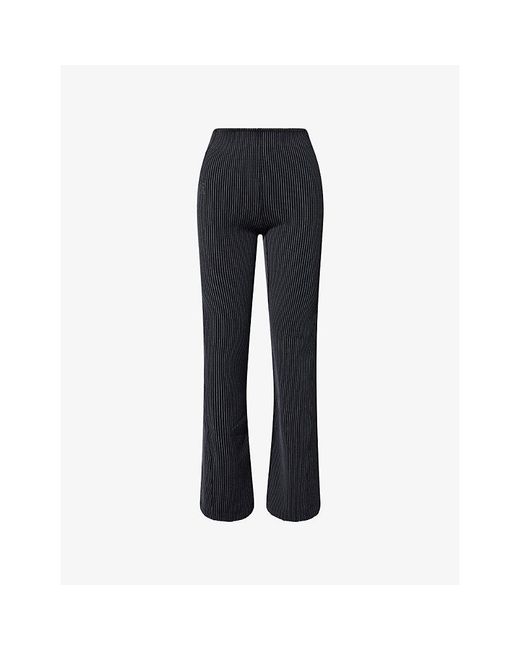 On Shoes Blue All Day Ribbed Stretch-Woven Trousers