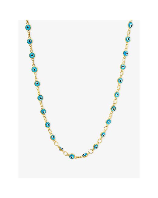 La Maison Du Couturier Metallic Ece London The Nazar Necklace Iv 22Ct Vermeil And Sterling- Necklace