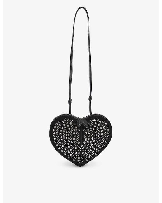 Alaïa Le Coeur Rivet Heart-shaped Leather Cross-body Bag in Black | Lyst