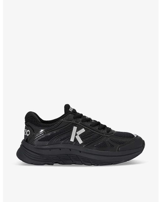 KENZO Black Pace Runner Brand-embellished Mesh And Shell Low-top Trainers for men