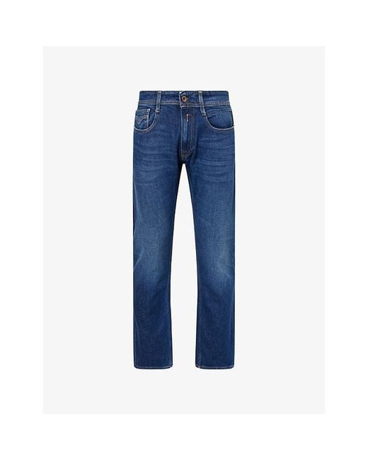 Replay Blue Rocco Straight-Leg Denim Jeans for men
