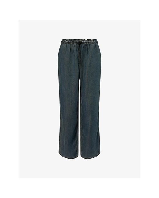 Samsøe & Samsøe Blue Satopiarya Drawstring Woven Trousers