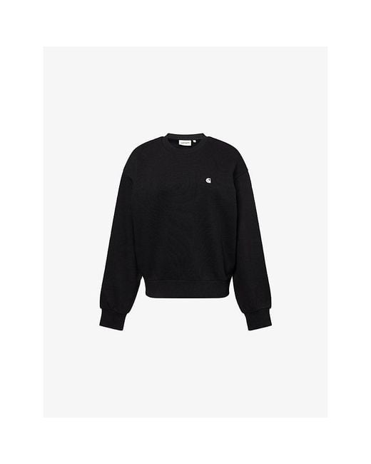 Carhartt Black Casey Logo-Embroidered Cotton Sweatshirt
