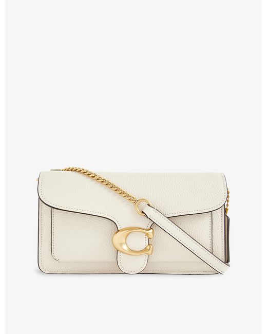 COACH Tabby Leather Cross-body Bag in Natural | Lyst