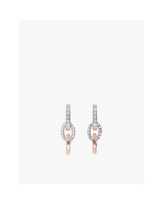 Maje White Link And-Plated Brass Drop Earrings
