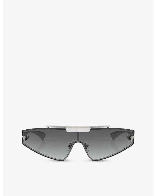 Versace Gray Ve2265 Logo-embellished Acetate Sunglasses