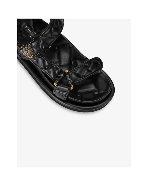 Kurt Geiger Black Orson Faux-Leather Sandals