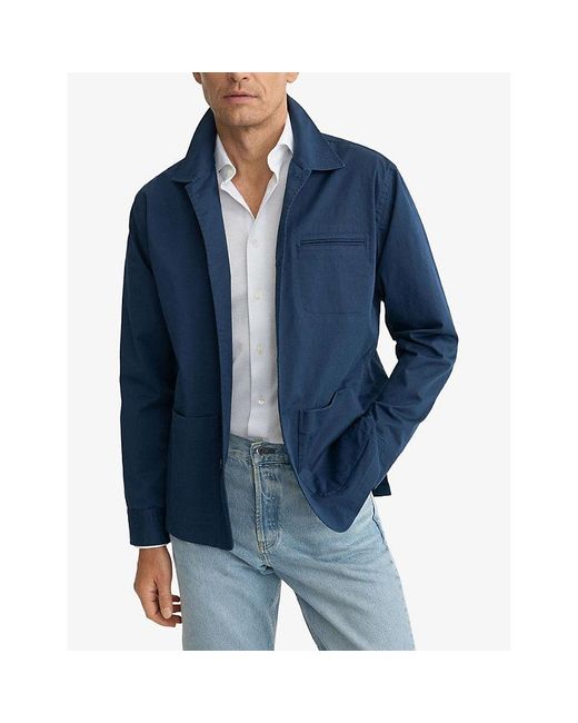 Eton of Sweden White Filo Di Scozia Contemporary-Fit Cotton-Knit Shirt for men