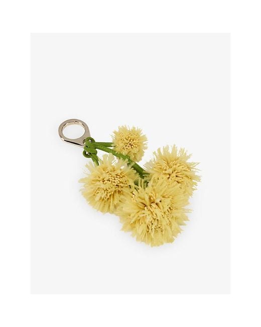 Christian Louboutin Metallic Mimosa Flower Leather Bag Charm