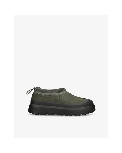 Ugg Green Tasman Weather Hybrid Logo-Embossed Suede Slippers for men