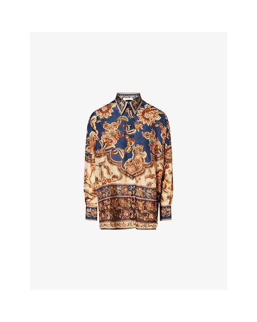 Zimmermann Multicolor Aster Printed Silk Shirt