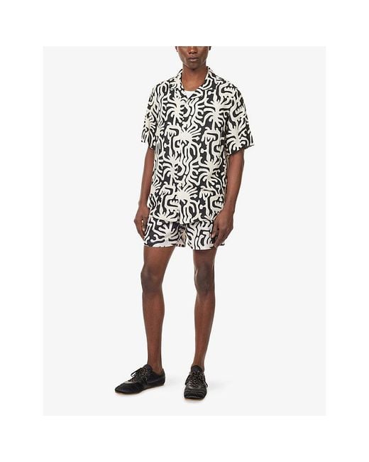 Oas White Loefy Swim Shorts for men