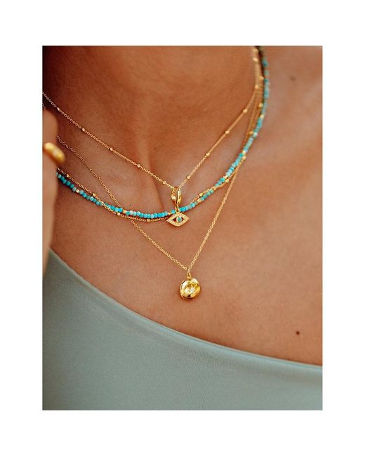 Astley Clarke Multicolor Biography Turquoise 18ct Gold-vermeil Necklace