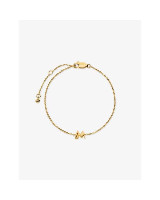 Monica Vinader Metallic Initial M 18Ct Vermeil Bracelet
