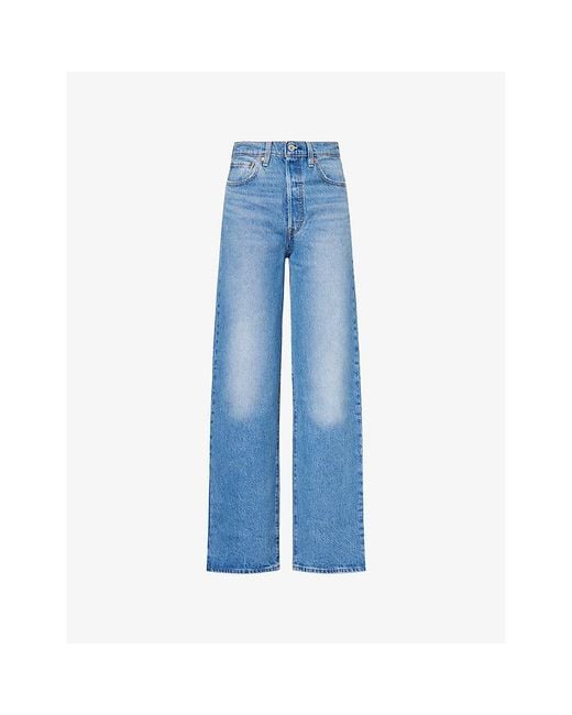 Levi's Blue Ribcage Straight-Leg Denim Jeans