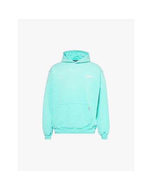 Represent Blue Owners' Club Brand-print Cotton-jersey Hoody for men