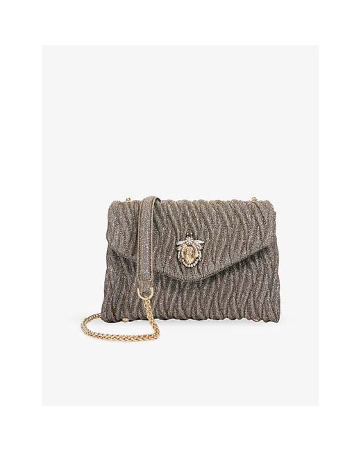 Dune Gray Darling Woven Shoulder Bag
