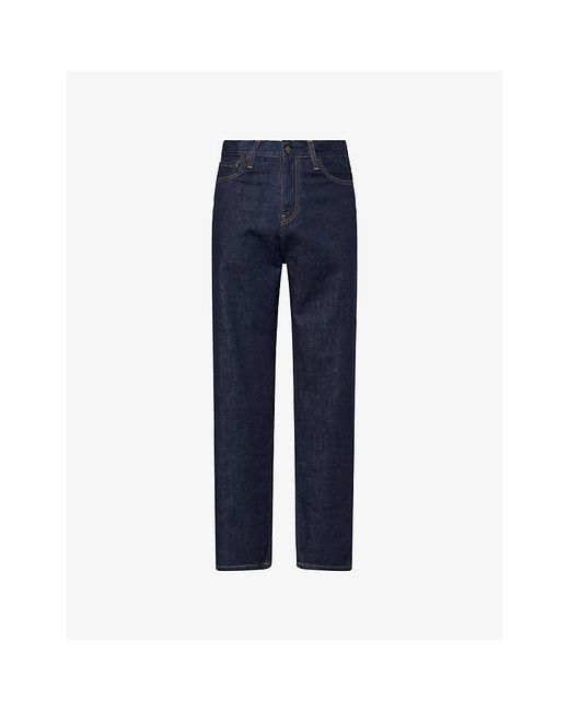Carhartt Blue Aaron Camano Relaxed-Fit Tapered-Leg Denim for men