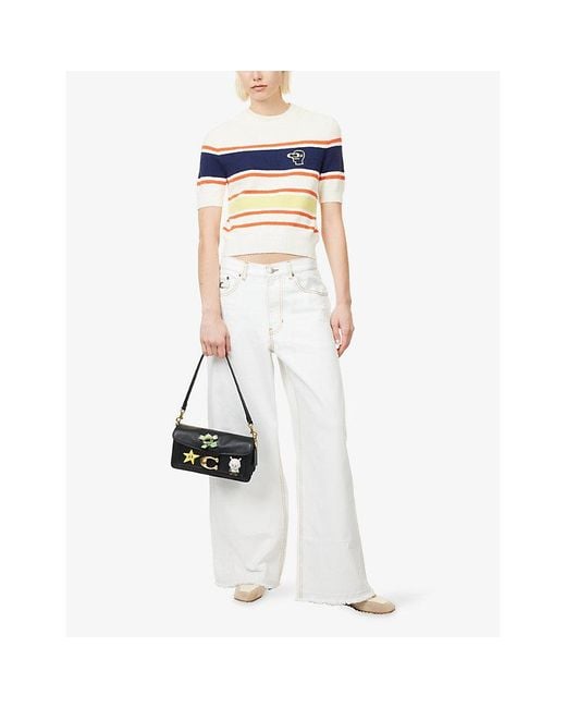 COACH Blue X Brain Dead Stripe Cotton-Blend Knit Jumper