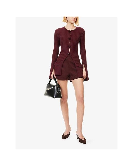 L.A-Space High-Rise Tailored Cotton-Blend Shorts