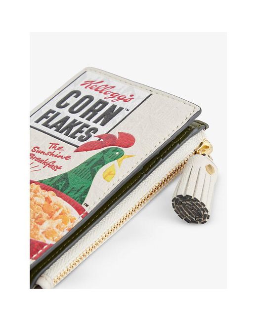 Anya Hindmarch White Cornflakes Graphic-pattern Leather Purse