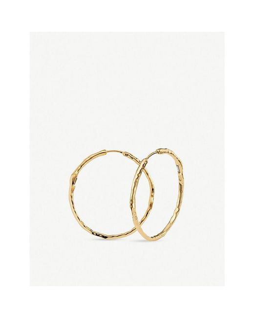 Monica Vinader Metallic Mv Siren Large 18Ct-Plated Hoop Earrings