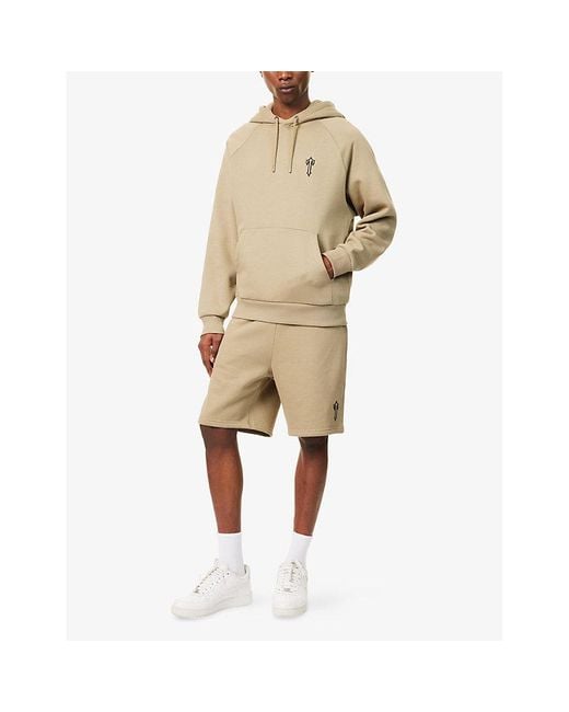 Trapstar Natural Foundation Embroidered-Logo Cotton-Blend Hoody for men