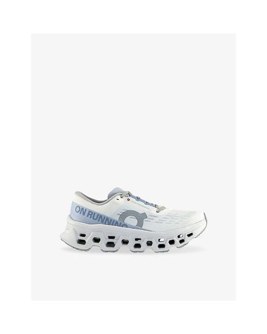 On Shoes White Cloudmster 3 Mesh Trainers