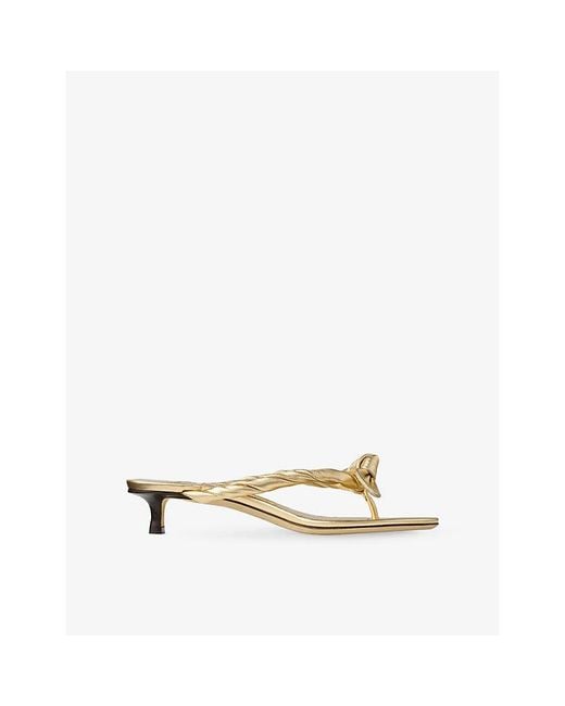 Jimmy Choo Metallic Liss 35 Leather Heeled Sandals