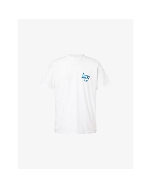 Carhartt White Waves Graphic-Print Cotton T-Shirt for men