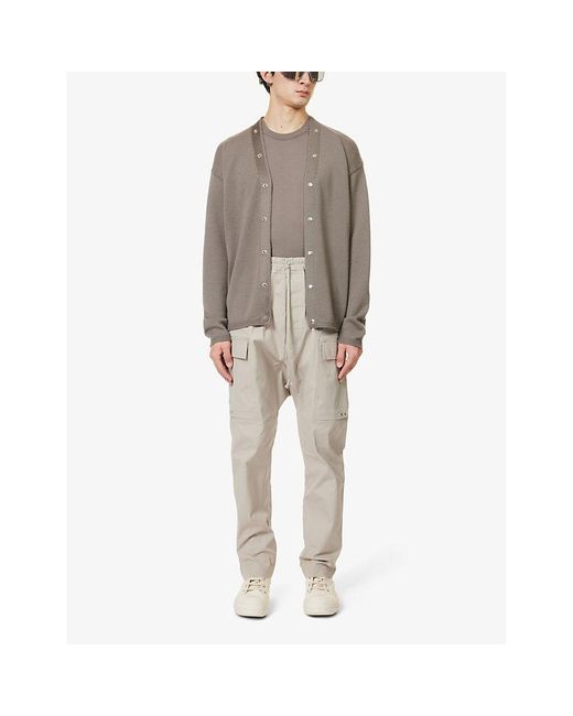 Rick Owens Brown Peter Relaxed-fit Wool-knit Cardigan X for men