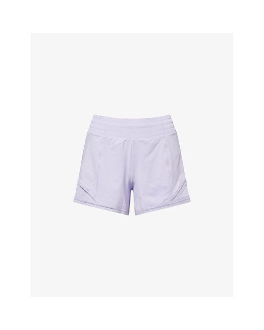 lululemon athletica Purple Hotty Hot 4In Lace-Trim Stretch-Woven Shorts