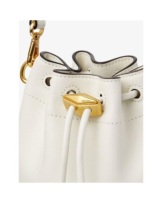 Jimmy Choo White Cinch Mini Leather Cross-body Bag