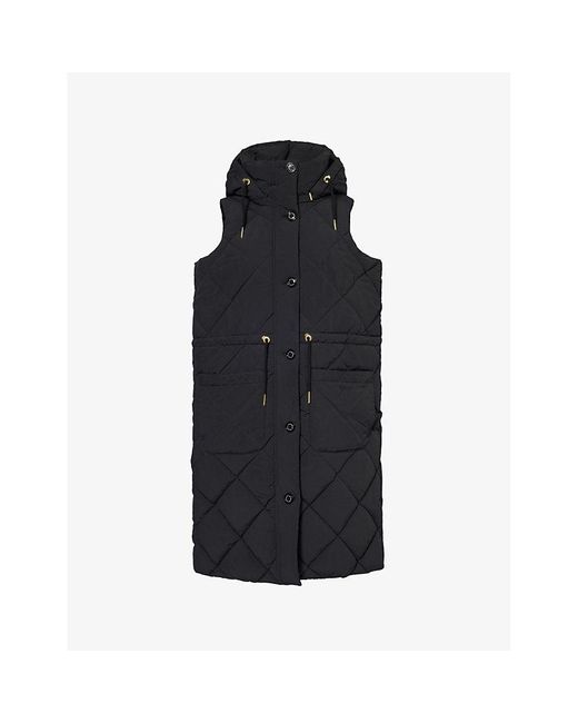 Barbour Black Re-engineered Orinsay High-neck Shell Gilet