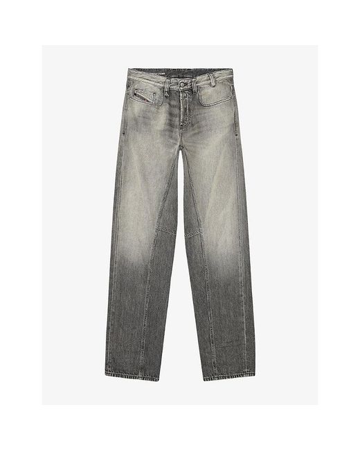 DIESEL Gray 2001 D-Macro Relaxed-Fit Denim Jeans for men