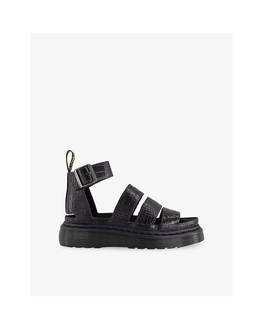 Dr. Martens Black Clarissa Ii Quad Leather Sandals