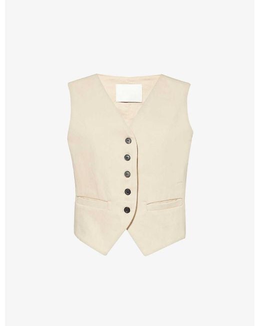 Citizens of Humanity Natural Sierra V-neck Cotton Waistcoat