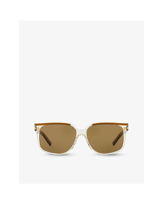 Saint Laurent Brown Sl599 Square-frame Acetate Sunglasses