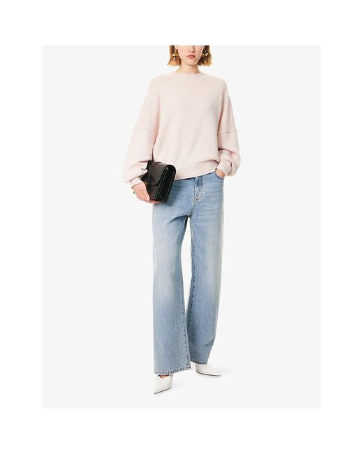 Khaite Pink Margaux Boxy-Fit Cashmere Jumper