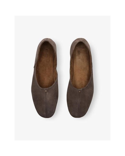 Khaite Brown Jane Suede Ballet Flats