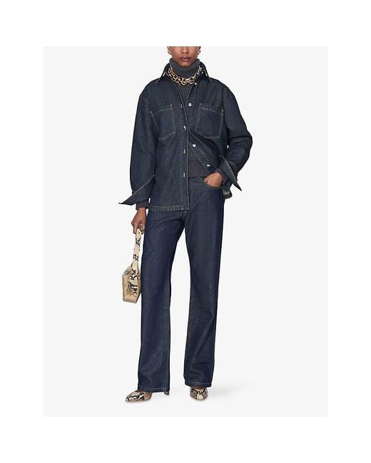 Joseph Blue Idar Chest-Pocket Denim Shirt